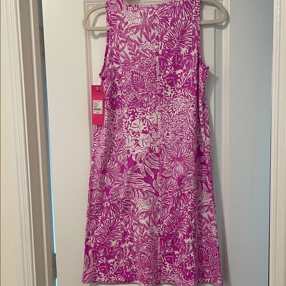 NWT! Lilly Pulitzer Pink and White Floral Mini Dress, Size XS - Picture 7 of 10